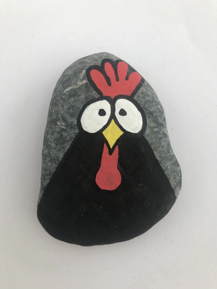 Chicken rock painting