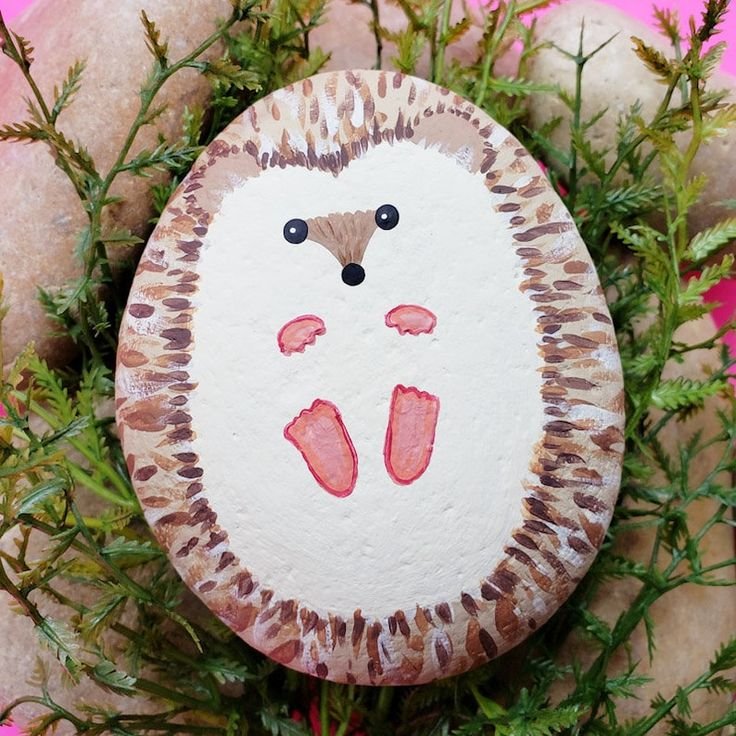 Downloadable Baby Hedgehog Painted Rock Tutorial – Etsy