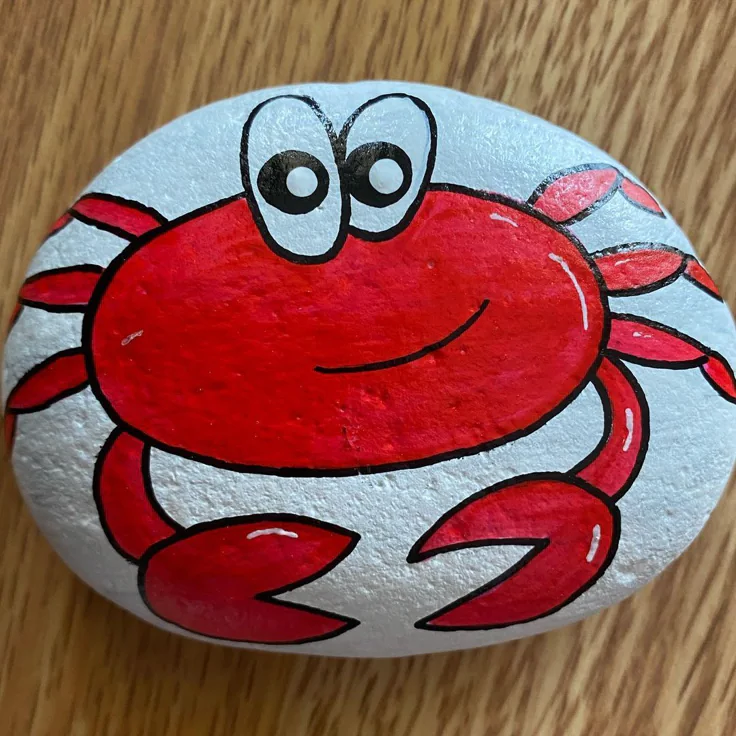 JW Painted Rocks on Instagram_ “Feeling crabby_ 🦀 🎨#paintedrocks #paintedrocksofinstagram #rockart #rockpaintings #stoneart #paintedstones #nsrockart #hfxrocks…”