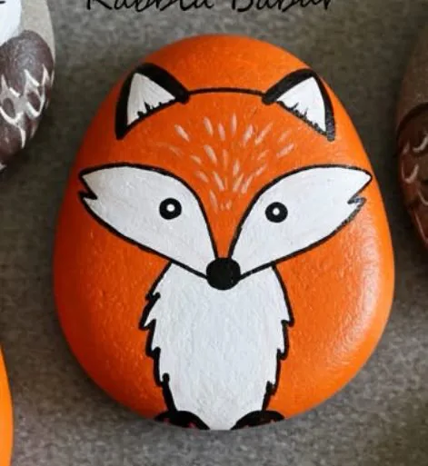 fox-painted-rock