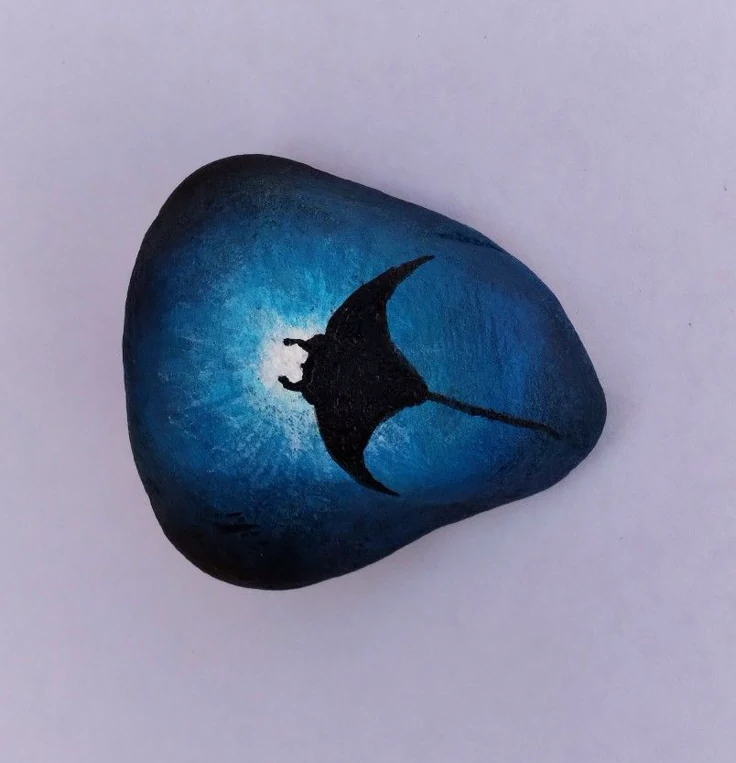manta-ray-painted-rock
